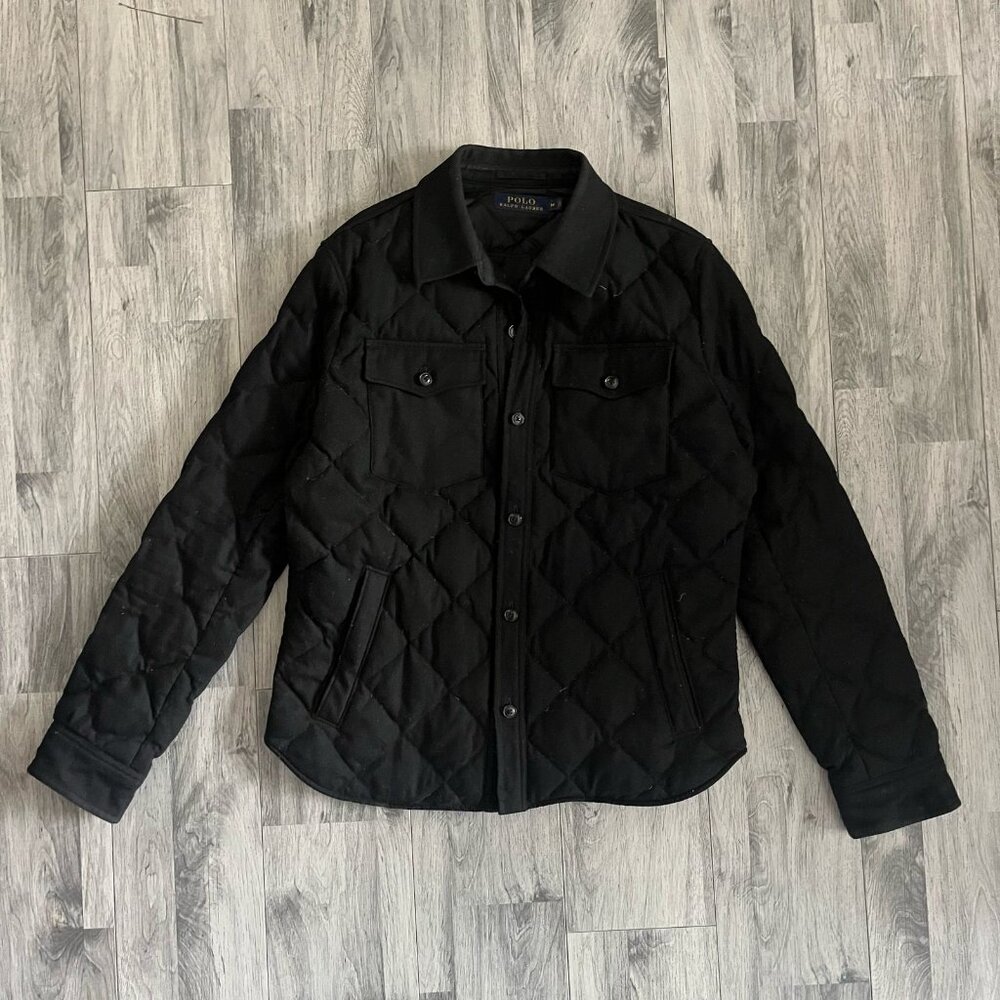 Polo Ralph Lauren Men's Wool Nylon Duck Down Quilted Shirt Jacket Size M